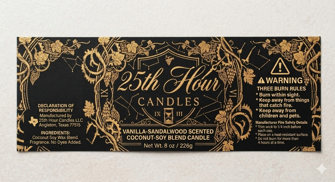 25th Hour Candles: Texas Hand Poured Candles | United States